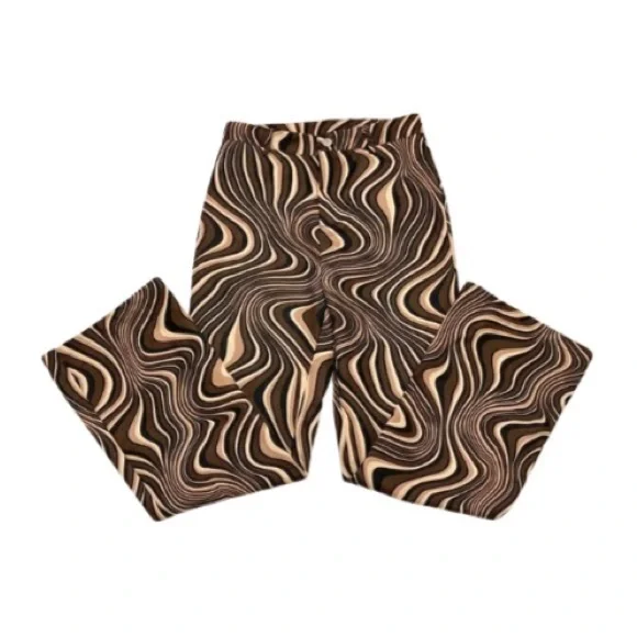 Motel Rocks Zoven 70s Ripple Print Pants - Size Large - Picture 6 of 9